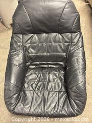 MaxSold Auction: Black Faux Leather Scandinavian Lounge Chair with Ottoman - Ottawa (Nepean) (Ontario, Canada) SELLER MANAGED Moving Online Auction - Grenfell Crescent