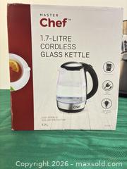 MaxSold Auction: Master Chef 1.7L Glass Electric Kettle - Ottawa (Nepean) (Ontario, Canada) SELLER MANAGED Moving Online Auction - Grenfell Crescent