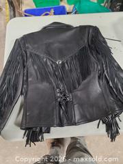 MaxSold Auction: On The Fringe Leathers Black Leather Western Jacket, Size M - Ottawa (Nepean) (Ontario, Canada) SELLER MANAGED Moving Online Auction - Grenfell Crescent