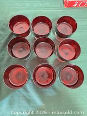 MaxSold Auction: Ruby Red & Avocado Green Glass Dessert Cups and Plates - Ottawa (Nepean) (Ontario, Canada) SELLER MANAGED Moving Online Auction - Grenfell Crescent