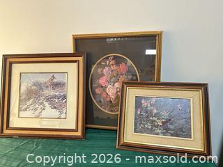 MaxSold Auction: Set of Framed Floral & Wildlife/Bird Prints, Gold & Wood Frames - Ottawa (Nepean) (Ontario, Canada) SELLER MANAGED Moving Online Auction - Grenfell Crescent