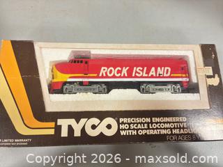 MaxSold Auction: Tyco HO Rock Island (Shark Nose) Locomotive - Red/Yellow/Black - Ottawa (Nepean) (Ontario, Canada) SELLER MANAGED Moving Online Auction - Grenfell Crescent