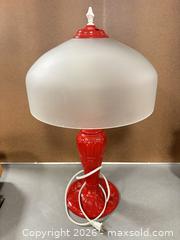 MaxSold Auction: Vintage Retro Metal Base Table Lamp with Frosted Glass Shade - Ottawa (Nepean) (Ontario, Canada) SELLER MANAGED Moving Online Auction - Grenfell Crescent