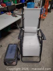 MaxSold Auction: Zero Gravity Reclining Chair with Cooler Bag, Light Gray/Blue - Ottawa (Nepean) (Ontario, Canada) SELLER MANAGED Moving Online Auction - Grenfell Crescent