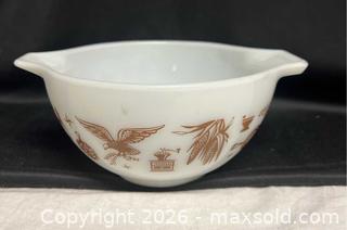 MaxSold Auction: 1960s Pyrex Early American Pyrex Pint Bowl, Pyrex Cinderella Mixing Bowl - Campbell (California, USA) SELLER MANAGED Downsizing Online Auction - Dell Avenue