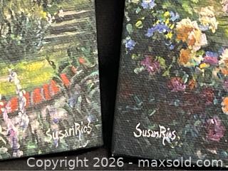 MaxSold Auction: 2007 Signed Susan Rios Canvas Paintings – Cottage Garden Scene Pair Cottage Core Art - Campbell (California, USA) SELLER MANAGED Downsizing Online Auction - Dell Avenue