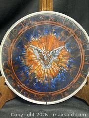 MaxSold Auction: Glassmasters stained glass suncatcher depicting the Holy Spirit Window, a reproduction of Louis Comfort Tiffany's 1895 design. - Campbell (California, USA) SELLER MANAGED Downsizing Online Auction - Dell Avenue