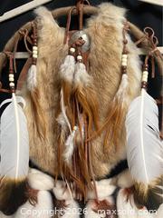 MaxSold Auction: Indigenous VINTAGE DREAMCATHER Medicine Man Navajo Indigenous American With Hand Spun Wool With Fur & Feathers - Campbell (California, USA) SELLER MANAGED Downsizing Online Auction - Dell Avenue