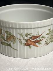 MaxSold Auction: Pillivuyt France porcelain dish, featuring a "Decor Grand Feu" ( 7" D) - Campbell (California, USA) SELLER MANAGED Downsizing Online Auction - Dell Avenue