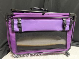 MaxSold Auction: Rolling Soft-Sided Pet Carrier – Purple Travel Crate with Handle - Campbell (California, USA) SELLER MANAGED Downsizing Online Auction - Dell Avenue