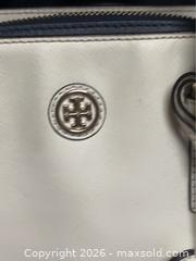 MaxSold Auction: Tory Burch Structured Satchel – Elegant Cream Leather Handbag - Campbell (California, USA) SELLER MANAGED Downsizing Online Auction - Dell Avenue