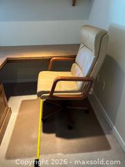 MaxSold Auction: Leather and wood office chair and chair mat - Delta (British Columbia, Canada) SELLER MANAGED Moving Online Auction - Ferry Road