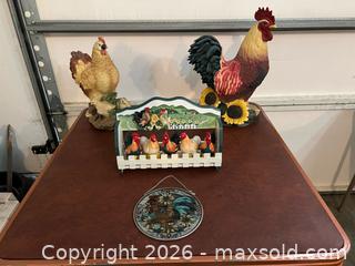 MaxSold Auction: Various chicken/roster decor #1 - Delta (British Columbia, Canada) SELLER MANAGED Moving Online Auction - Ferry Road