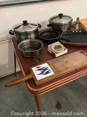 MaxSold Auction: Various pots pans, storage, kitchen items - Delta (British Columbia, Canada) SELLER MANAGED Moving Online Auction - Ferry Road