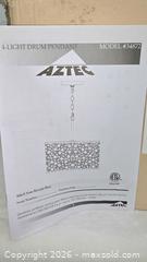 MaxSold Auction: BRAND NEW- GORGEOUS LARGE 4-Light Drum Pendant - Kingston (Ontario, Canada) SELLER MANAGED Downsizing Online Auction - Morenz Cresecent