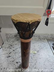 MaxSold Auction: Gorgeous Hand Carved "DunDun" Drum LOT"K16' - Kingston (Ontario, Canada) SELLER MANAGED Downsizing Online Auction - Morenz Cresecent