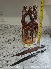 MaxSold Auction: Gorgeous Hand Carved Giraffe "Circle of 3" LOT"K18" - Kingston (Ontario, Canada) SELLER MANAGED Downsizing Online Auction - Morenz Cresecent