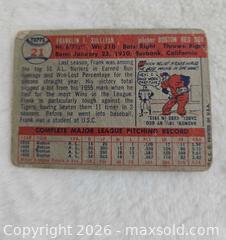 MaxSold Auction: MLB-1957- "FRANK SULLIVAN" Baseball Card - Kingston (Ontario, Canada) SELLER MANAGED Downsizing Online Auction - Morenz Cresecent