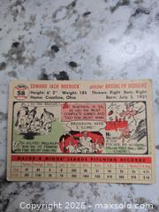 MaxSold Auction: MLB- 1958 ED ROEBUCK Baseball Card - Kingston (Ontario, Canada) SELLER MANAGED Downsizing Online Auction - Morenz Cresecent