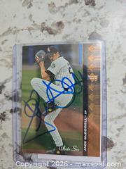 MaxSold Auction: MLB- JACK McDOWELL Signed Card w C.O.A. - Kingston (Ontario, Canada) SELLER MANAGED Downsizing Online Auction - Morenz Cresecent