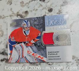 MaxSold Auction: Montreal Canadiens- ZACHARY FUCALE Jersey Card - Kingston (Ontario, Canada) SELLER MANAGED Downsizing Online Auction - Morenz Cresecent