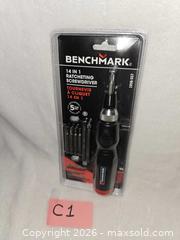 MaxSold Auction: NEW- 14-in-1 BENCHMARK Ratcheting Screwdriver Set  - Kingston (Ontario, Canada) SELLER MANAGED Downsizing Online Auction - Morenz Cresecent