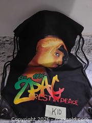 MaxSold Auction: NEW- DELUXE- TUPAC SHAKUR Drawstring Bag - Kingston (Ontario, Canada) SELLER MANAGED Downsizing Online Auction - Morenz Cresecent