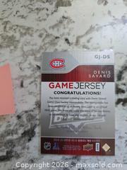 MaxSold Auction: NEW-NHL LEGEND- DENIS SAVARD 2Clr. Jersey Card - Kingston (Ontario, Canada) SELLER MANAGED Downsizing Online Auction - Morenz Cresecent