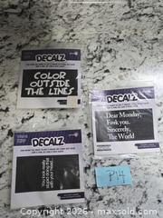 MaxSold Auction: NEW-x3 CAR DECALS  Sets- LOT"P14" - Kingston (Ontario, Canada) SELLER MANAGED Downsizing Online Auction - Morenz Cresecent