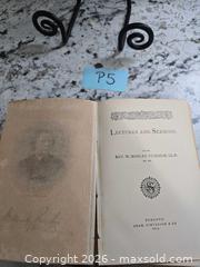 MaxSold Auction: RARE-1873 "LWCTURES & SERMONS" Book-LOT"P5" - Kingston (Ontario, Canada) SELLER MANAGED Downsizing Online Auction - Morenz Cresecent