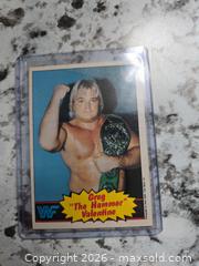 MaxSold Auction: Rare-WWF/WWE GREG "The HAMMER" VALENTINE Card - Kingston (Ontario, Canada) SELLER MANAGED Downsizing Online Auction - Morenz Cresecent