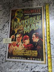 MaxSold Auction: VINTAGE- "INVISIBLE MAN" Movie Poster - Kingston (Ontario, Canada) SELLER MANAGED Downsizing Online Auction - Morenz Cresecent