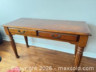 MaxSold Auction: 2 Drawer Entrance table  - Ottawa (Ontario, Canada) SELLER MANAGED Downsizing Online Auction -  Cinnabar