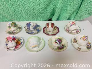 MaxSold Auction: 8 pairs of cups and saucer - Royal Albert, Royal vale, rosina and more  - Ottawa (Ontario, Canada) SELLER MANAGED Downsizing Online Auction -  Cinnabar