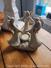 MaxSold Auction: Angel Candle Holders And Pottery Fleur de Lis - Ottawa (Ontario, Canada) SELLER MANAGED Downsizing Online Auction -  Cinnabar