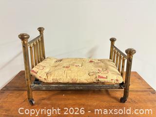 MaxSold Auction: Antique doll bed In Style of A metal Bed  - Ottawa (Ontario, Canada) SELLER MANAGED Downsizing Online Auction -  Cinnabar