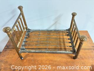 MaxSold Auction: Antique doll bed In Style of A metal Bed  - Ottawa (Ontario, Canada) SELLER MANAGED Downsizing Online Auction -  Cinnabar