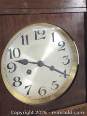 MaxSold Auction: Antique Mignon Germany Long Box Wall Clock With Key - Ottawa (Ontario, Canada) SELLER MANAGED Downsizing Online Auction -  Cinnabar