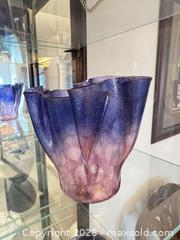 MaxSold Auction: Art glass ruffled bowl  - Ottawa (Ontario, Canada) SELLER MANAGED Downsizing Online Auction -  Cinnabar