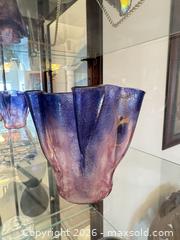 MaxSold Auction: Art glass ruffled bowl  - Ottawa (Ontario, Canada) SELLER MANAGED Downsizing Online Auction -  Cinnabar