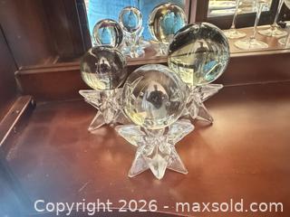 MaxSold Auction: Art glass spheres on stands  - Ottawa (Ontario, Canada) SELLER MANAGED Downsizing Online Auction -  Cinnabar