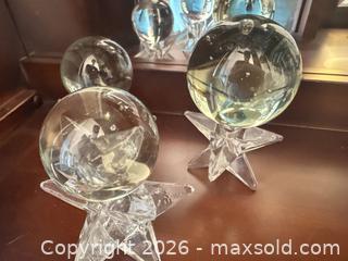 MaxSold Auction: Art glass spheres on stands  - Ottawa (Ontario, Canada) SELLER MANAGED Downsizing Online Auction -  Cinnabar