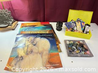 MaxSold Auction: Assorted minerals and stones, spirituality calendars and bookmark collection lot 648 - Ottawa (Ontario, Canada) SELLER MANAGED Downsizing Online Auction -  Cinnabar