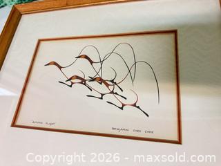 MaxSold Auction: Benjamin Chee Chee “autumn flight” and “friends” Geese prints  - Ottawa (Ontario, Canada) SELLER MANAGED Downsizing Online Auction -  Cinnabar
