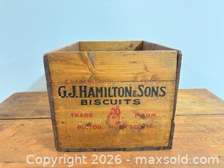 MaxSold Auction: Biscuit Advertising box lot 407 - Ottawa (Ontario, Canada) SELLER MANAGED Downsizing Online Auction -  Cinnabar