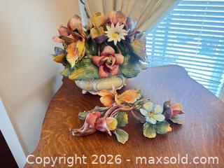 MaxSold Auction: Capodemonte Italian pottery floral centrepiece set  - Ottawa (Ontario, Canada) SELLER MANAGED Downsizing Online Auction -  Cinnabar