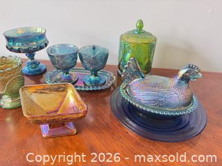 MaxSold Auction: Carnival glass lot  - Ottawa (Ontario, Canada) SELLER MANAGED Downsizing Online Auction -  Cinnabar
