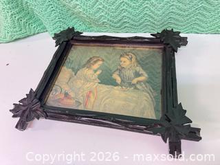 MaxSold Auction: Children playing in bed print  - Ottawa (Ontario, Canada) SELLER MANAGED Downsizing Online Auction -  Cinnabar