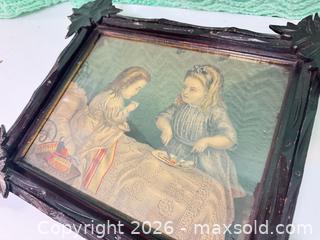 MaxSold Auction: Children playing in bed print  - Ottawa (Ontario, Canada) SELLER MANAGED Downsizing Online Auction -  Cinnabar