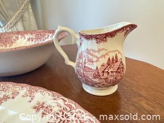 MaxSold Auction: Churchill Staffordshire pitcher, basin, and plate set - Ottawa (Ontario, Canada) SELLER MANAGED Downsizing Online Auction -  Cinnabar